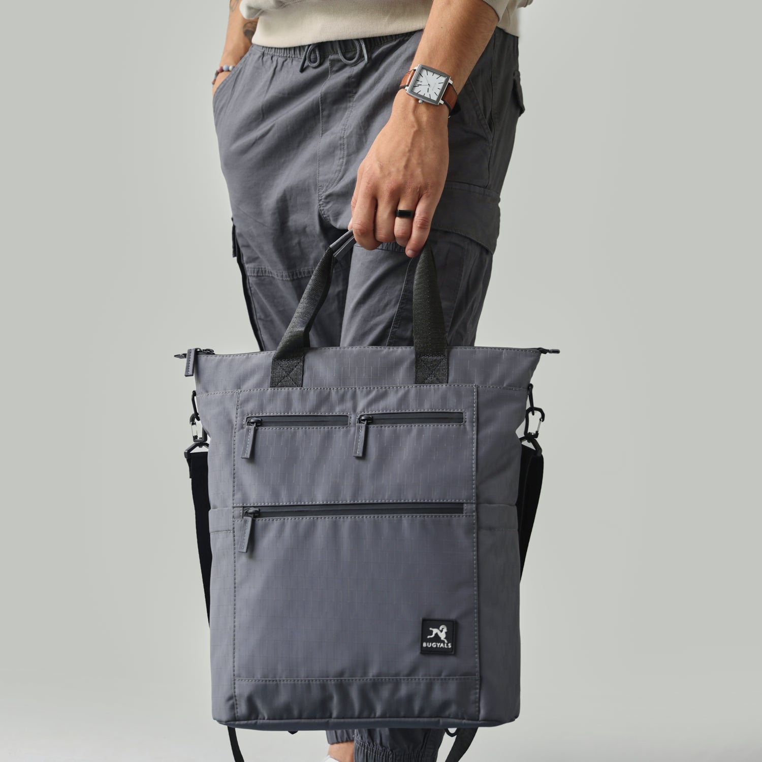 Convertible Tote v1 Grey