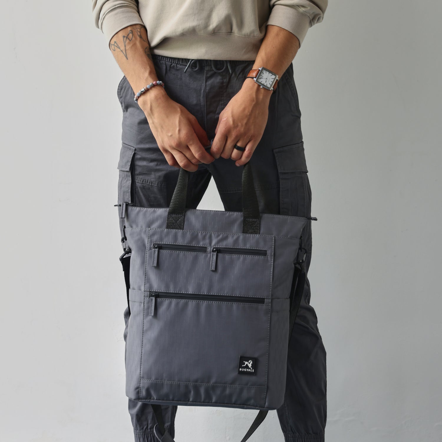 Convertible Tote v1 Grey