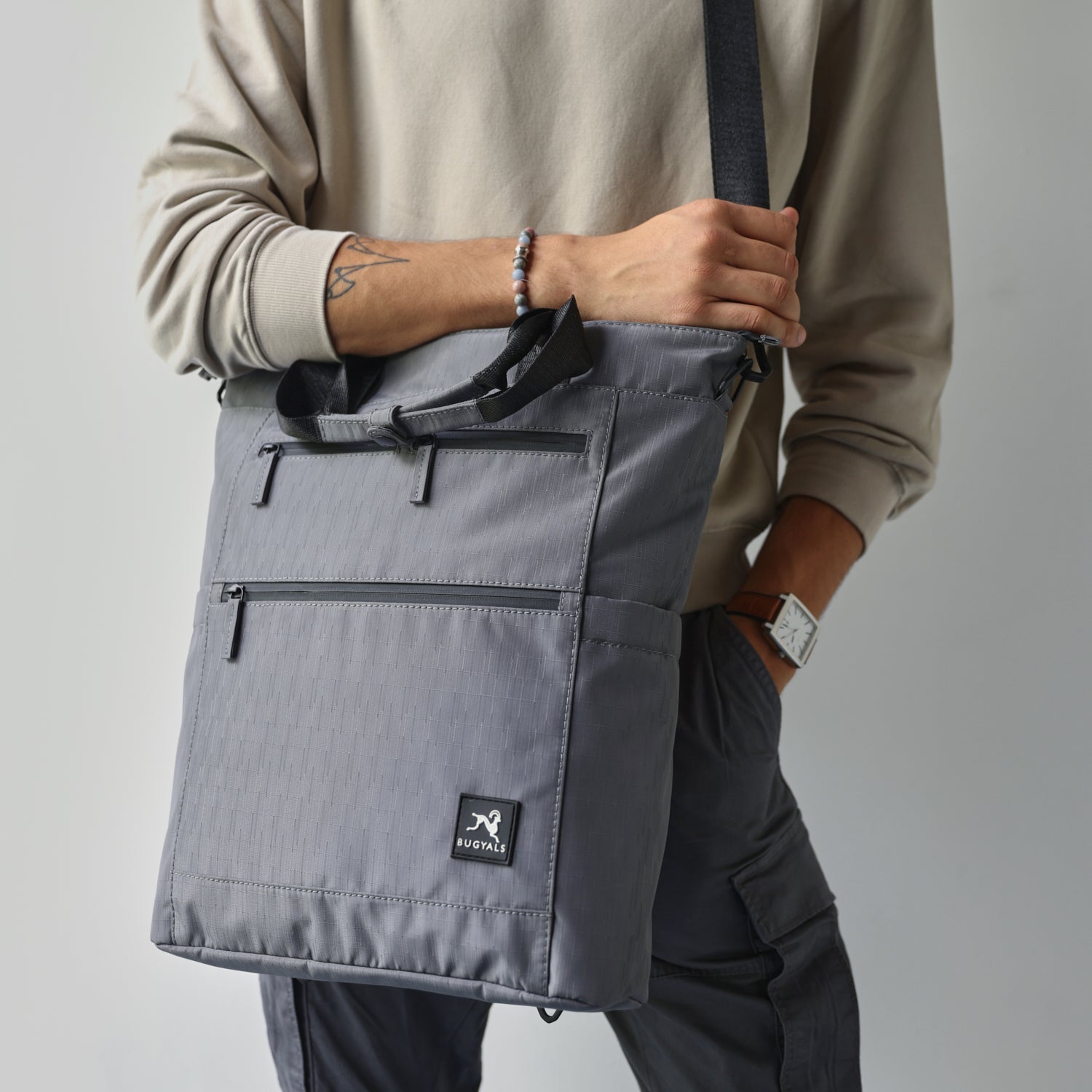 Convertible Tote v1 Grey